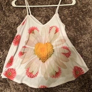 White floral tank top
